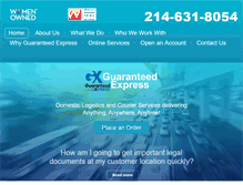 Tablet Screenshot of gxcourier.com